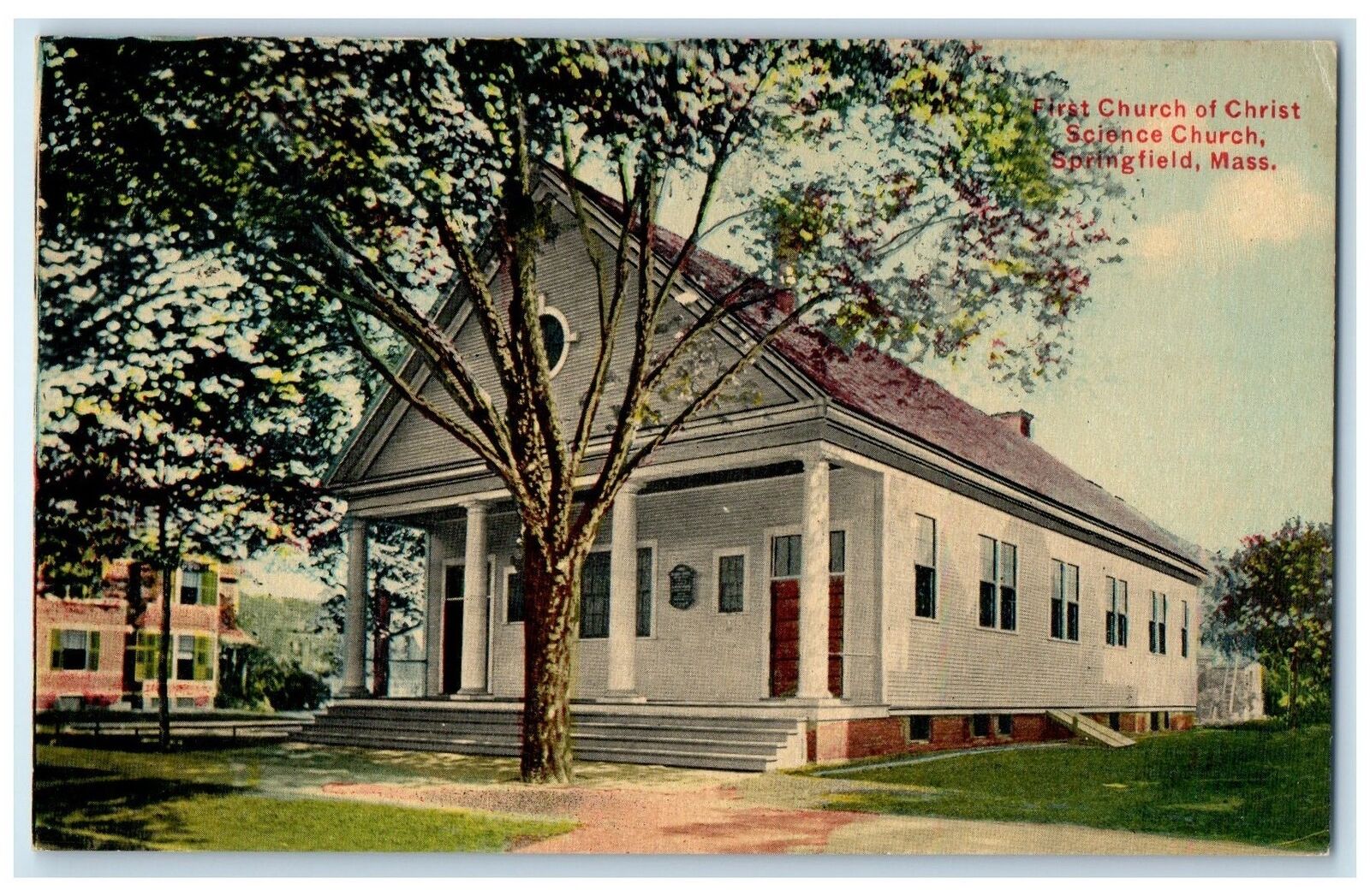 c1910\'s First Church Of Christ Science Church Springfield MA Unposted Postcard