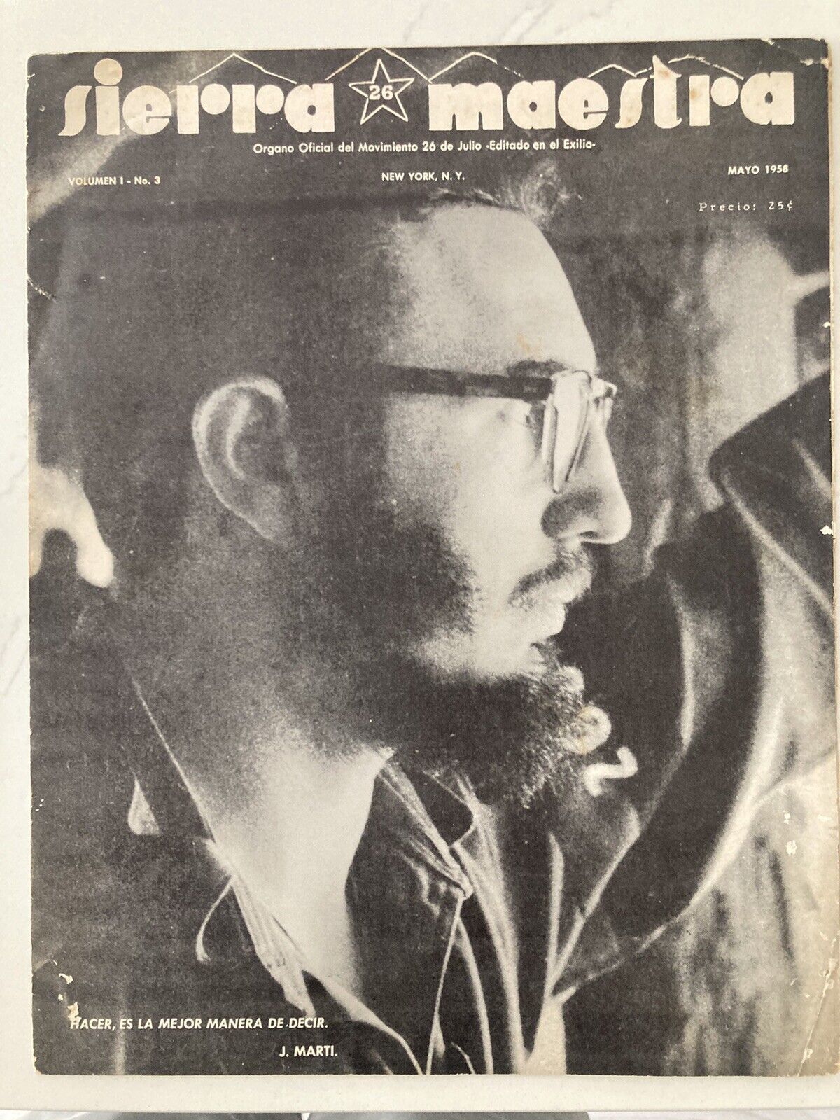 1958 Che Guevara Fidel Castro Rebel Paper Original And RARE