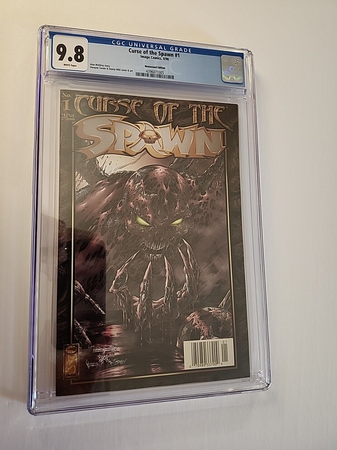 Curse of the Spawn 1  CGC 9.8 ULTRA RARE NEWSSTAND White Pages 1996