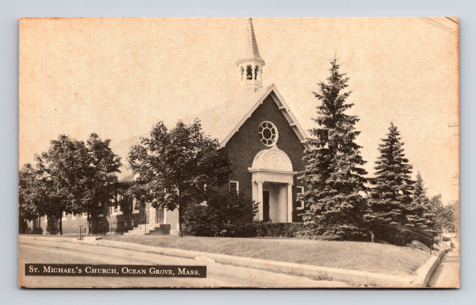 Ocean Grove Massachusetts MA St. Michael\'s Church Postcard