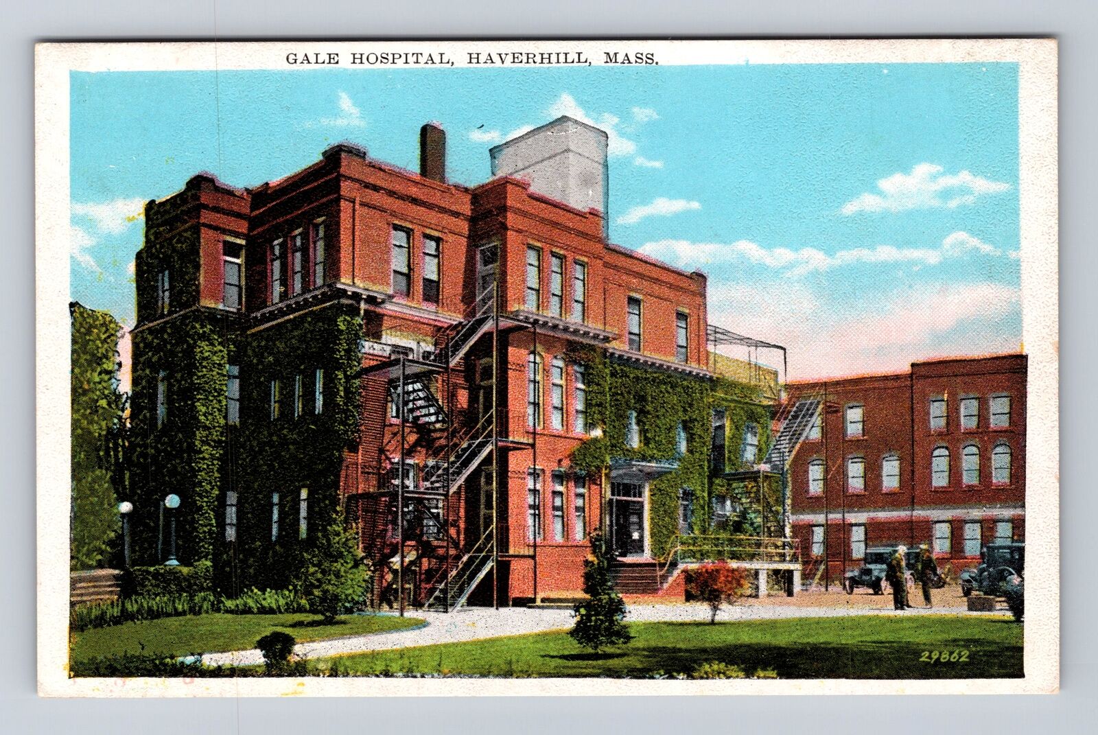 Haverhill MA-Massachusetts, Gale Hospital, Antique, Vintage Souvenir Postcard