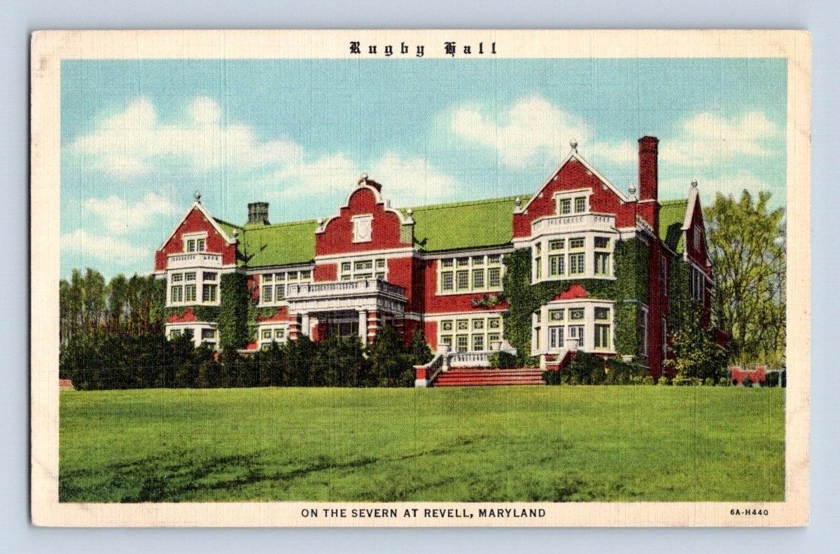 1940\'S. RUGBY HALL. REVELL, MARYLAND. POSTCARD HH21