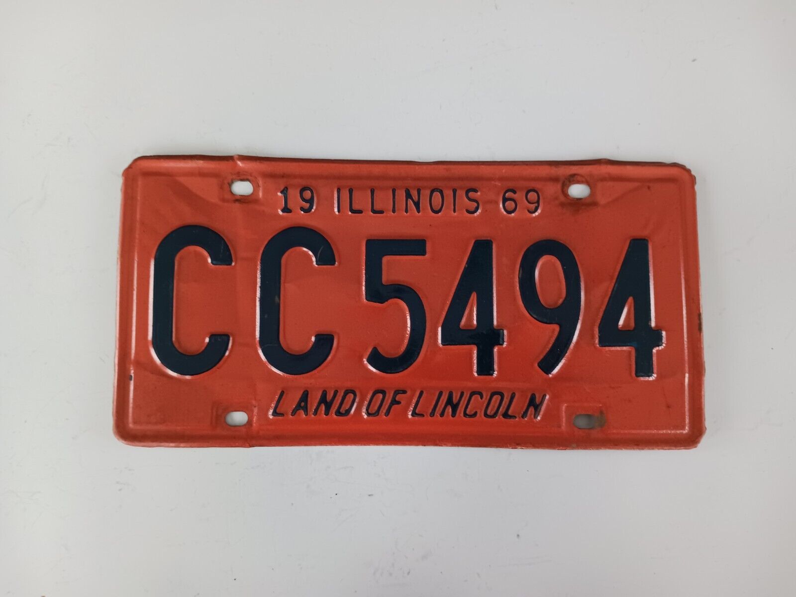 1969 Illinois IL License Plate CC5494