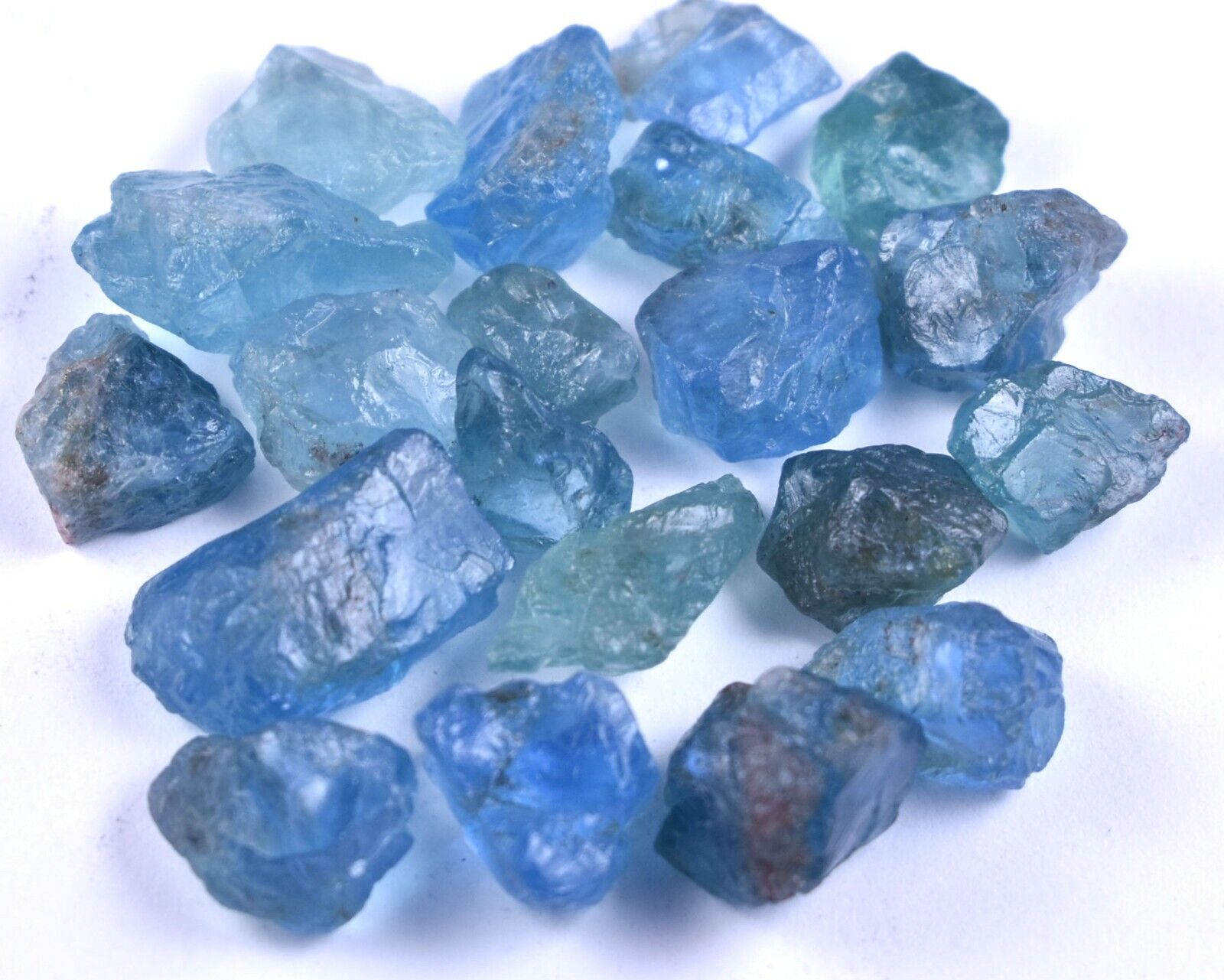20 Pcs Natural Sky Blue Apatite Loose Rough Lot Wholesale Gemstones 218.00 Ct