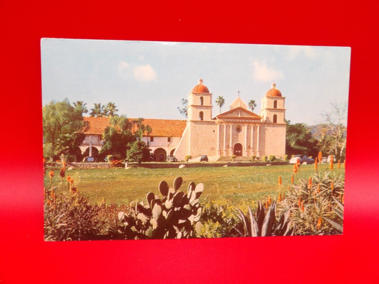 Vintage Postcard CALIFORNIA 1950s Era Santa Barbara Mission