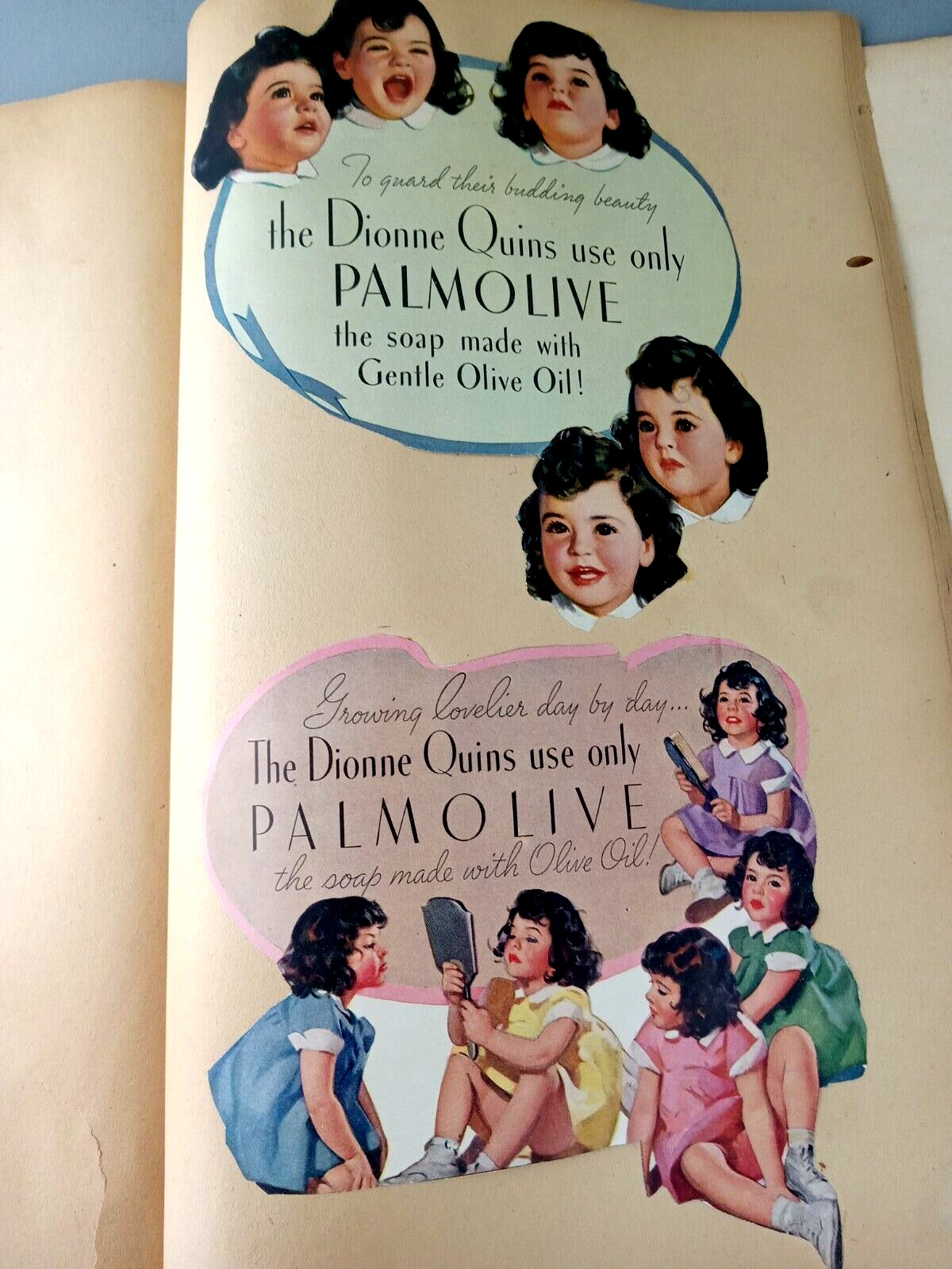 1930\'s Scrapbook Filled w/ Magazine Pictures Shirley Temple Advertising Ephemera