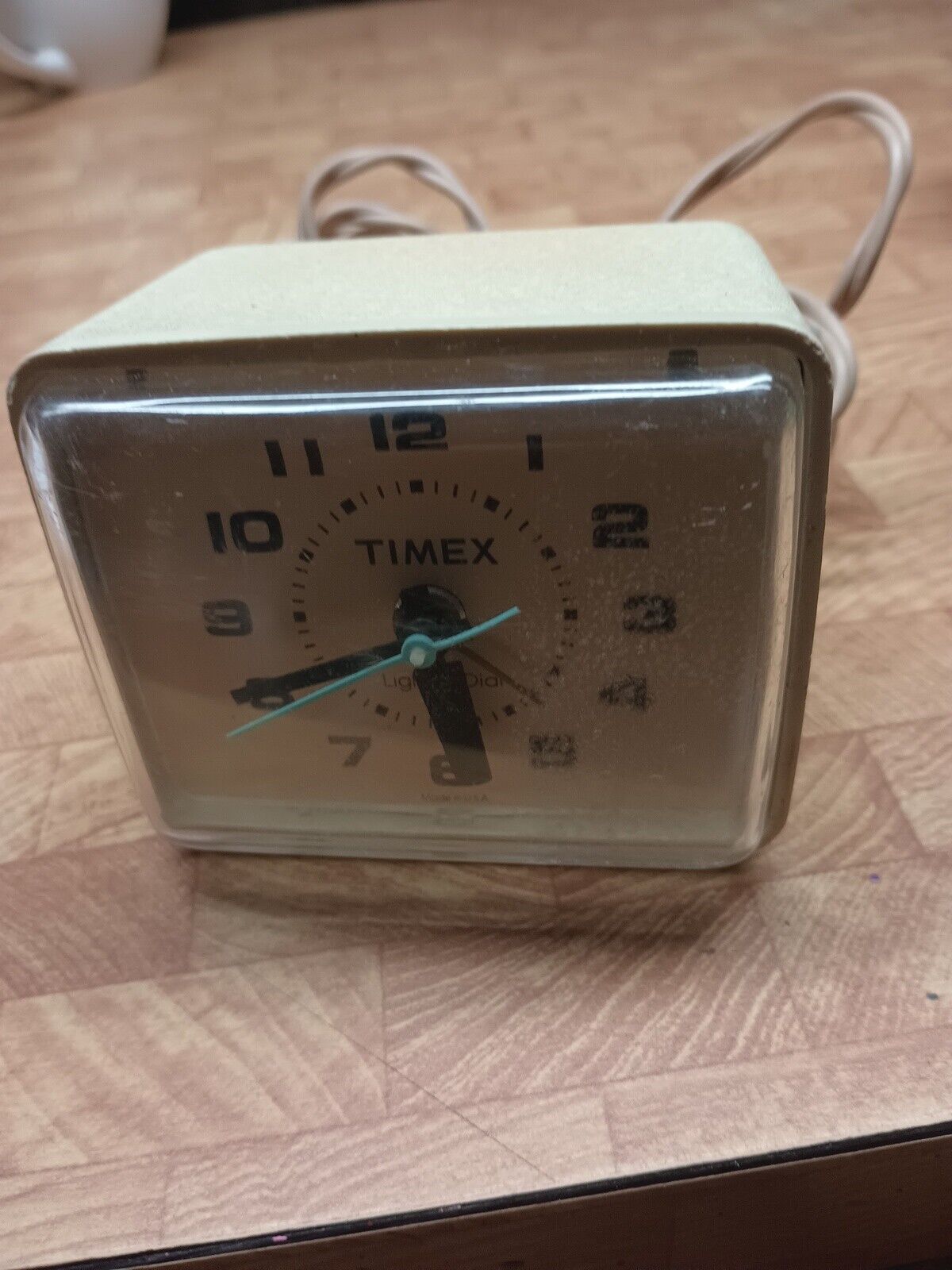 Vintage 1970s Timex Dial Alarm Clock 7373-402 WORKING