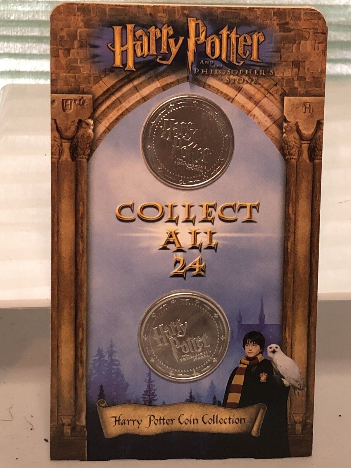 New On Card Harry Potter Coin Collection For Gringotts Savings Book UK 2 Coins X