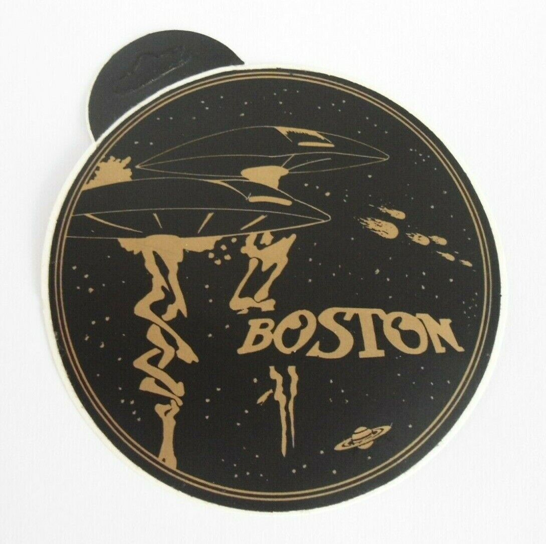 Promotional Stickers Boston Rock Band USA 1976 UFO Spaceship More than A Feeling