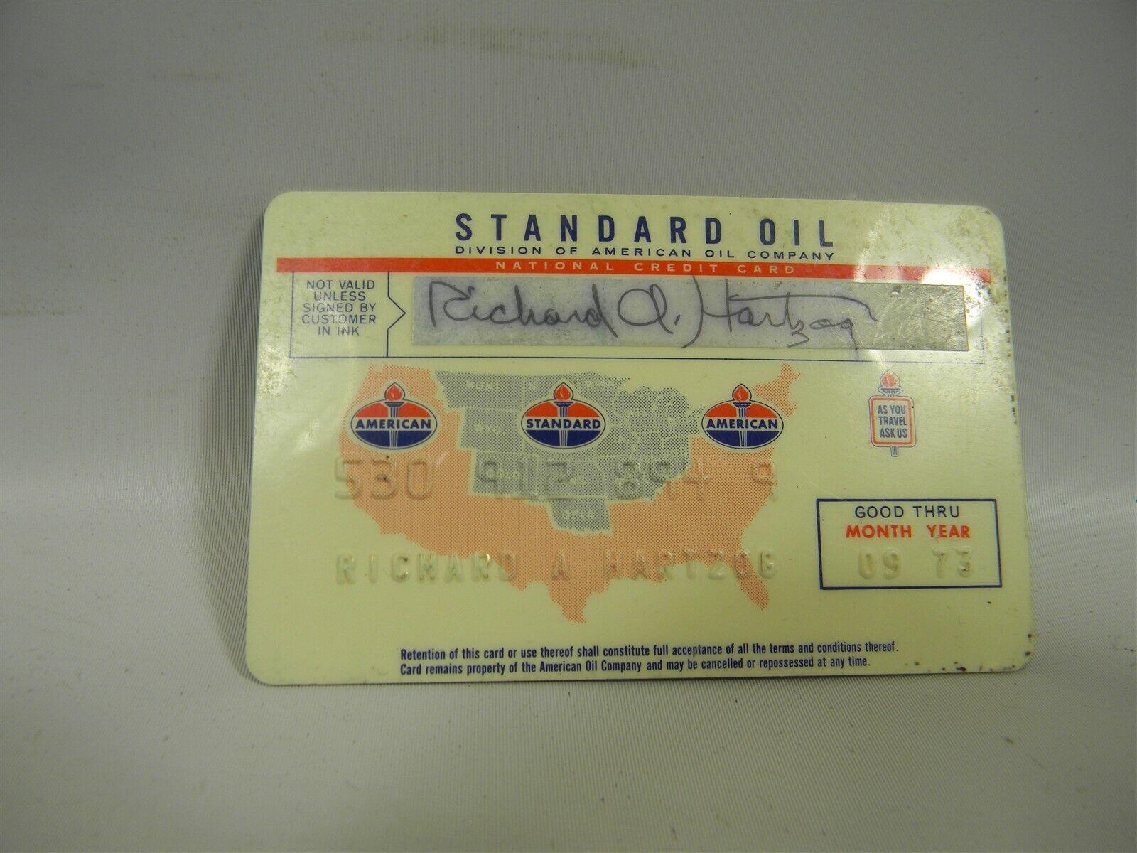 1973 Standard Oil Credit Card Pre-Magnetic Strip - Vintage Expired - #1 - A13