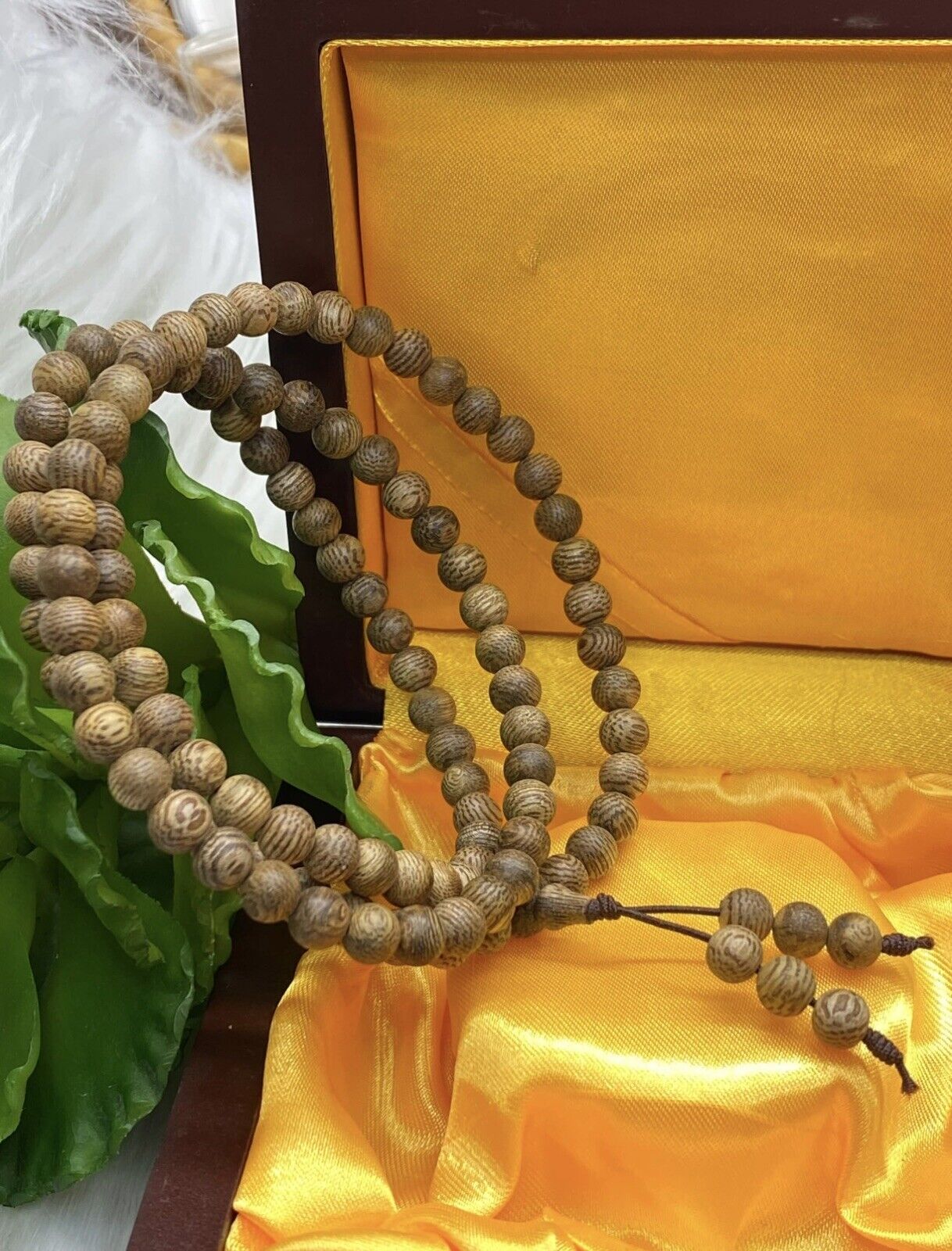 Agarwood pray bracelet/necklace hand carved, Vietnam agarwood bracelet