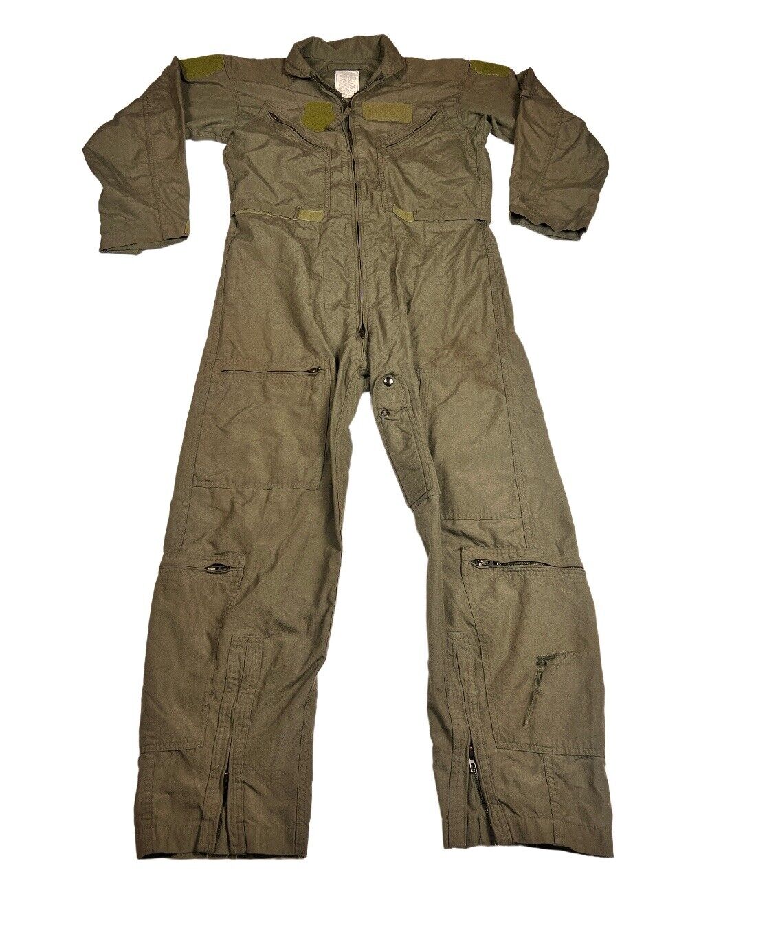 Vintage Military Flight Suit Coveralls Flyers Fighter Sage Green USA Size 42X30
