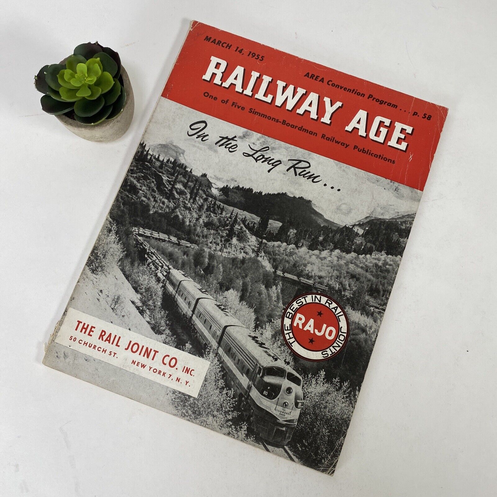 1955 Railway Age, Simmons-Boardman Railway Magazine, The Rail Joint Co.