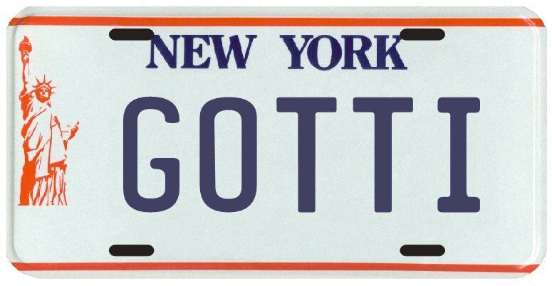 John Gotti Mobster Gambino Mafia Crime Family 1986 New York License Plate 
