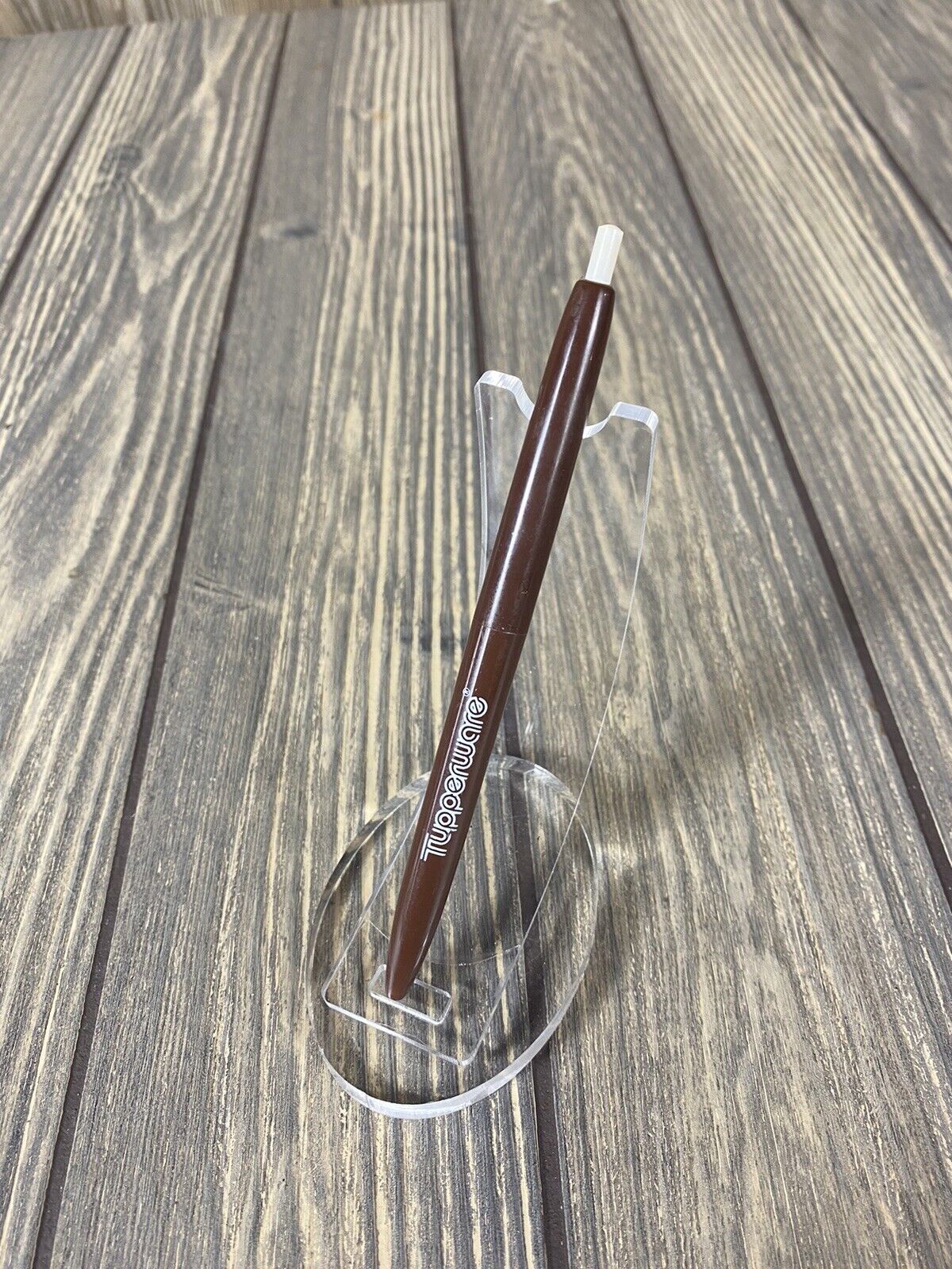 Vintage Brown Tupperware Retractable Pen