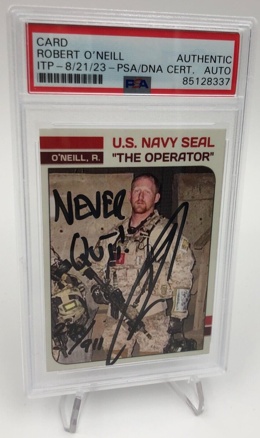 ROBERT O\'NEILL AUTO PSA AUTHENTIC Card SEAL TEAM SIX Osama Bin Laden SP/911