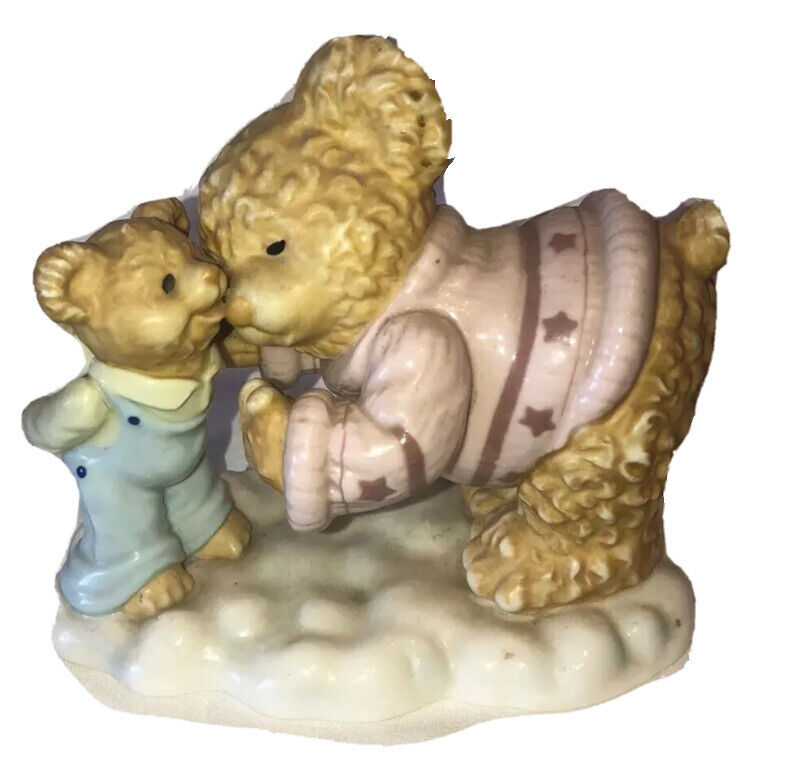 Large Porcelain Teddy Bear Figurine Fun