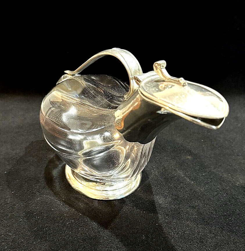 L\'Esprit & Le\'Vin Pewter & Glass Duck Shaped Claret Decanter MCM France EUC