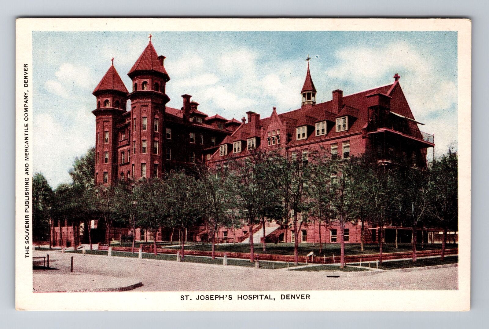 Denver CO-Colorado, St Joseph\'s Hospital, Antique, Vintage Souvenir Postcard
