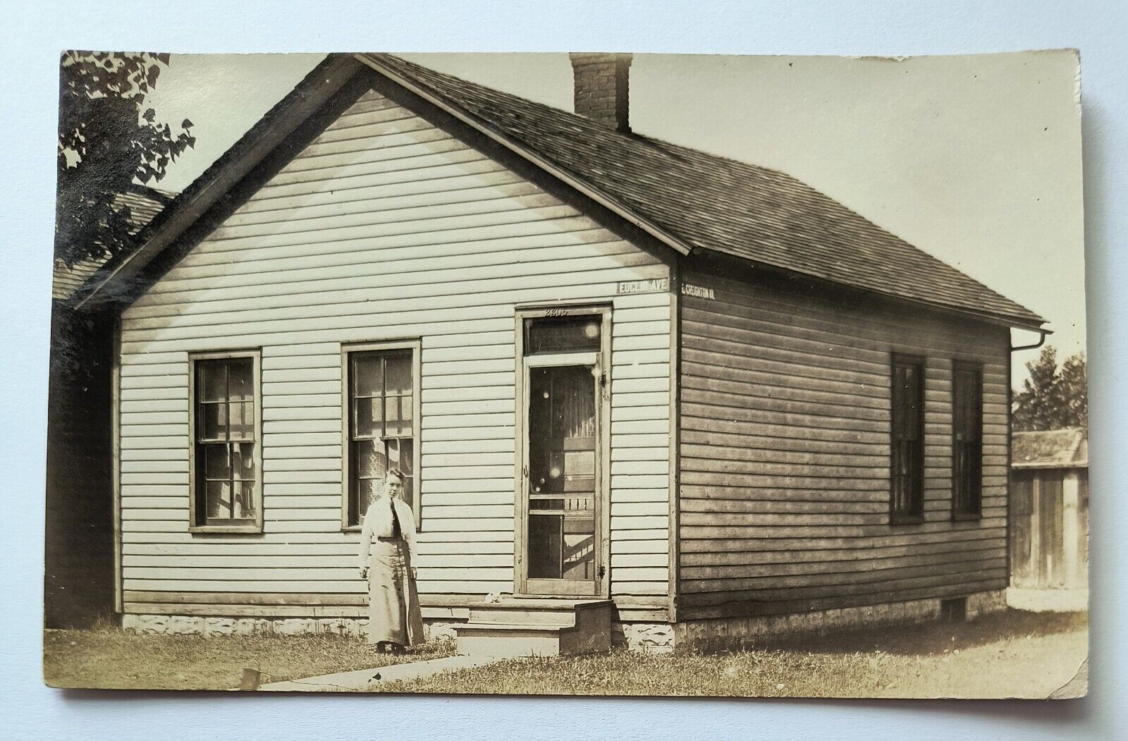 RPPC Fort Wayne IN Indiana Home at 2306 Euclid & Creighton Avenue Postcard D1