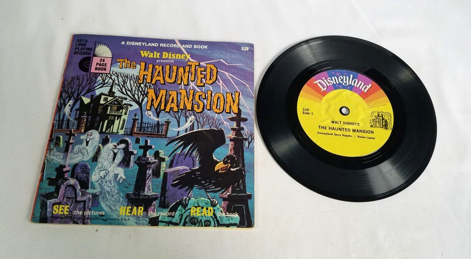 Vintage Disney Record Book The Haunted Mansion Works Vintage Disney Record Vinyl