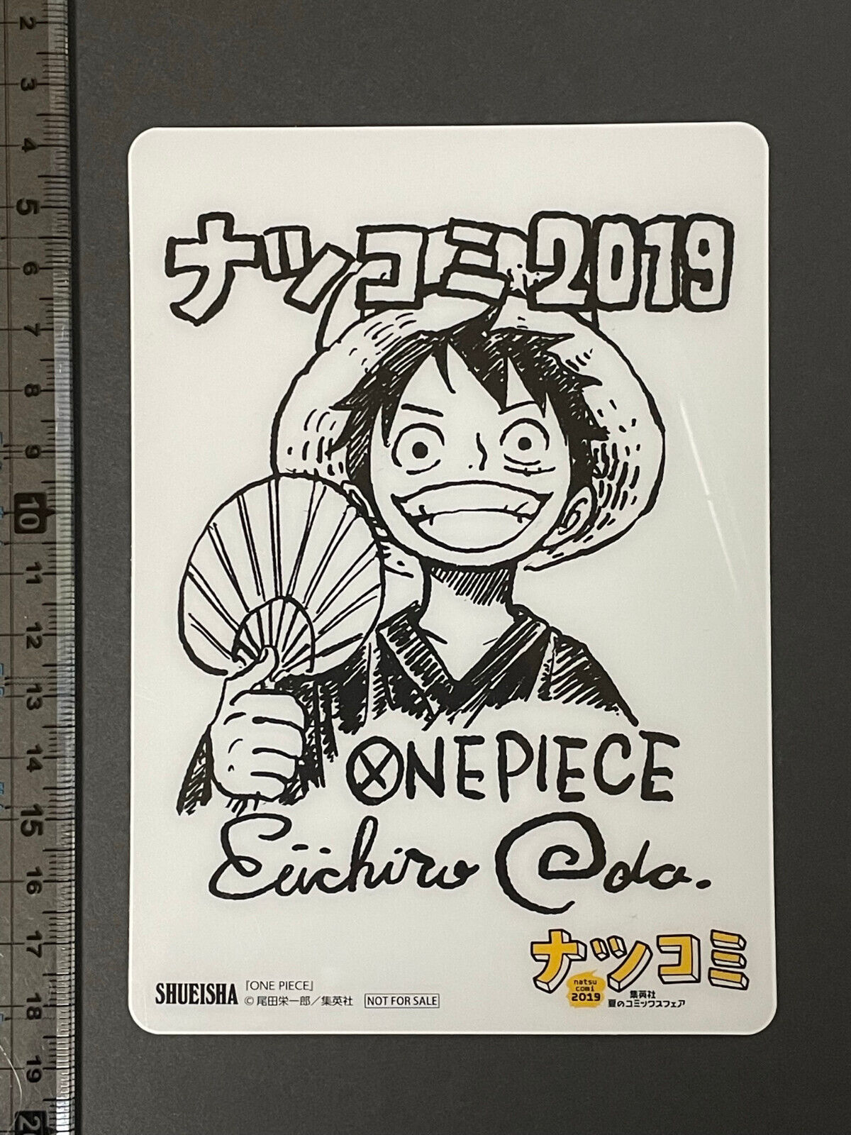 ONE PIECE Monkey D Luffy Plastic Card Autographed By Eiichiro Oda Mini Print