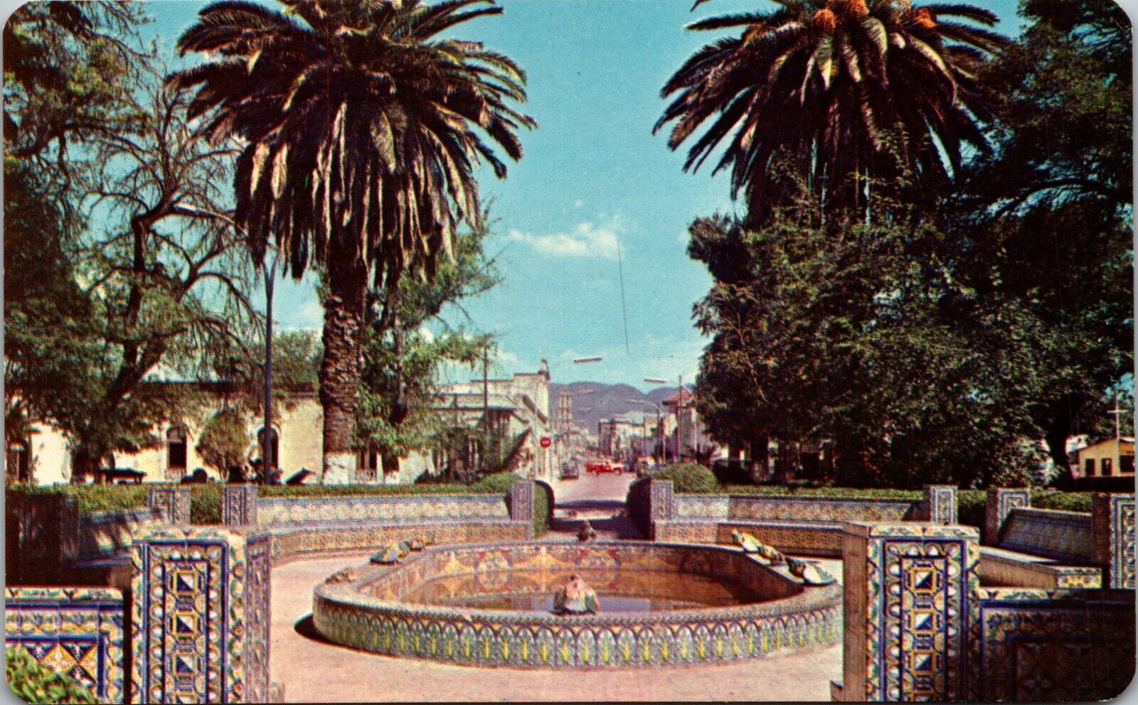Saltillo Coahuila Mexico Alameda & Victoria Streets Postcard 