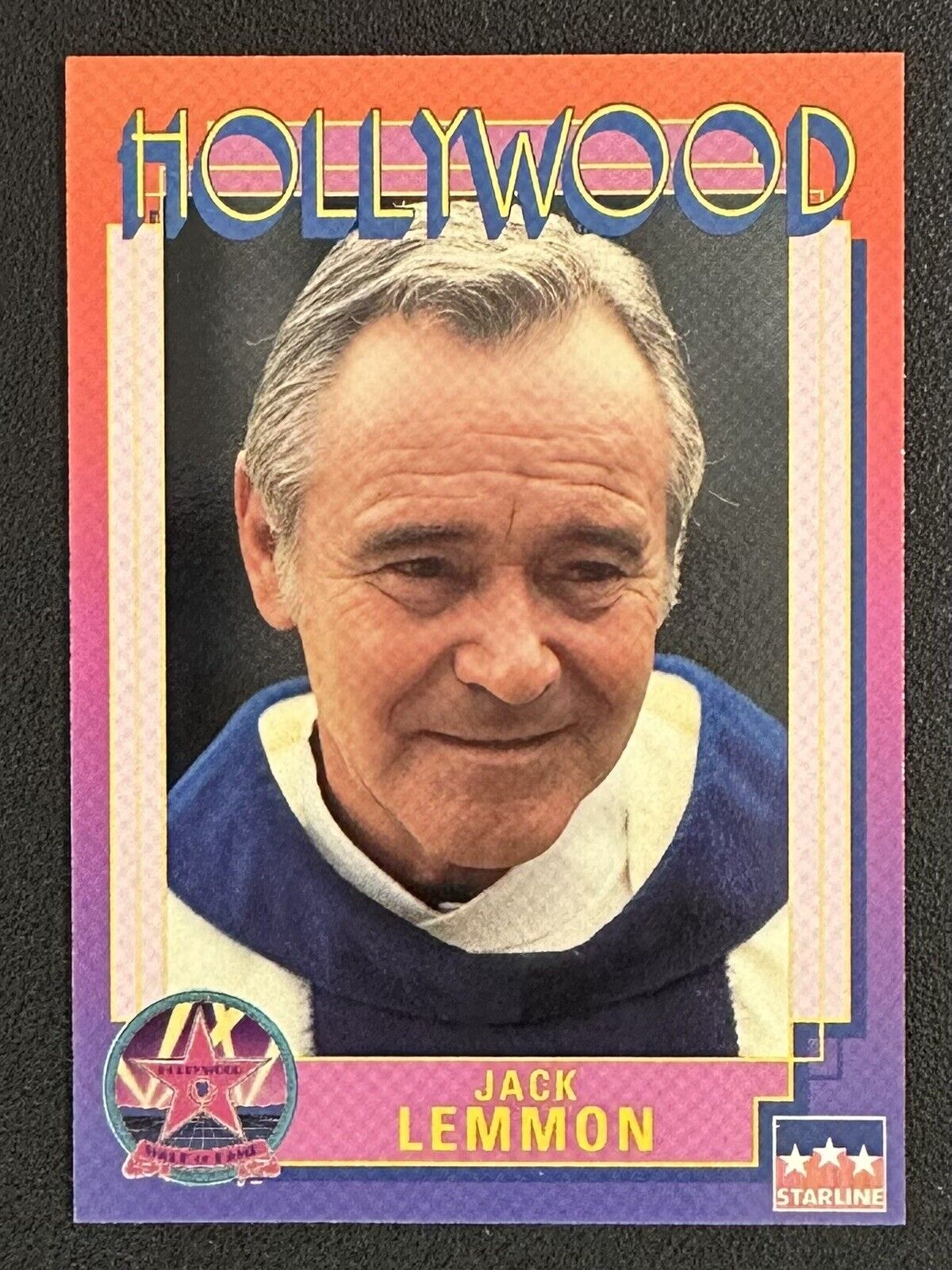 1991 Starline JACK LEMMON #2 Hollywood Walk of Fame card in Toploader