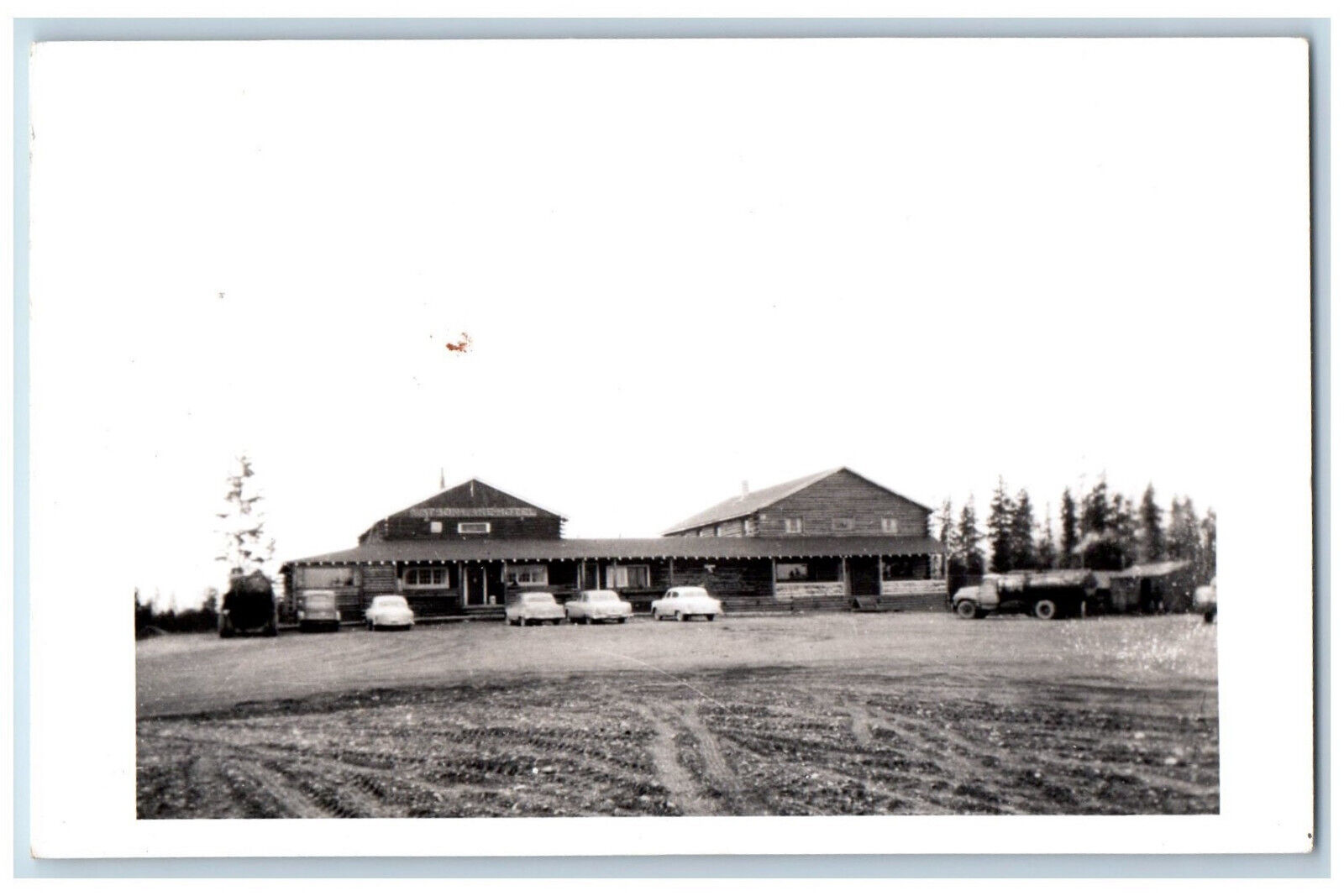 Yukon Canada Postcard Watson Lake Motel c1930\'s Vintage Unposted RPPC Photo