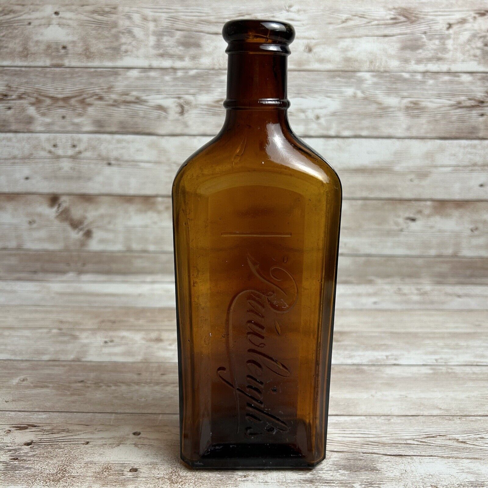 Rawleigh’s Amber Glass Bottle 8.5” Vintage Pre-owned 