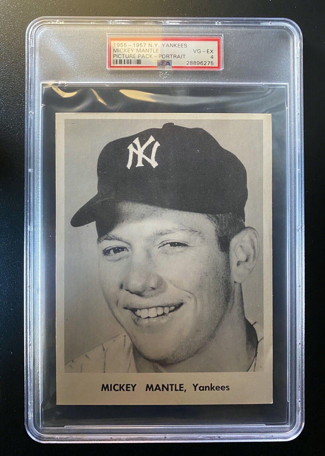 1955-1957 N.Y. Yankees Picture Pack Portrait Mickey Mantle PSA 4 VG-EX 1955-57