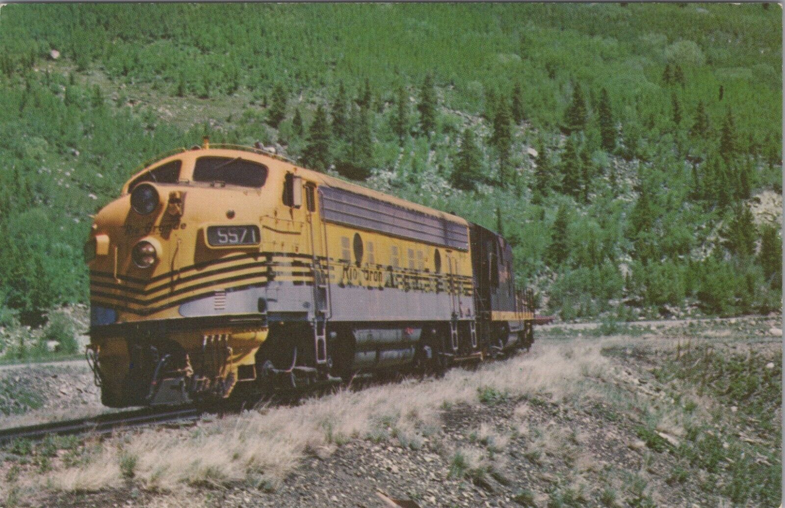 Denver & Rio Grande West Railroad #5571 Moffat Tunnel Colorado CO 1968 PC 8246c4