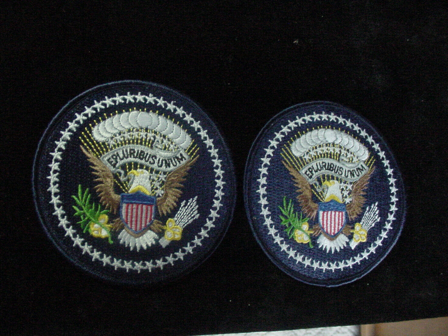  Set of 2  Presidential seal patch iron on . New