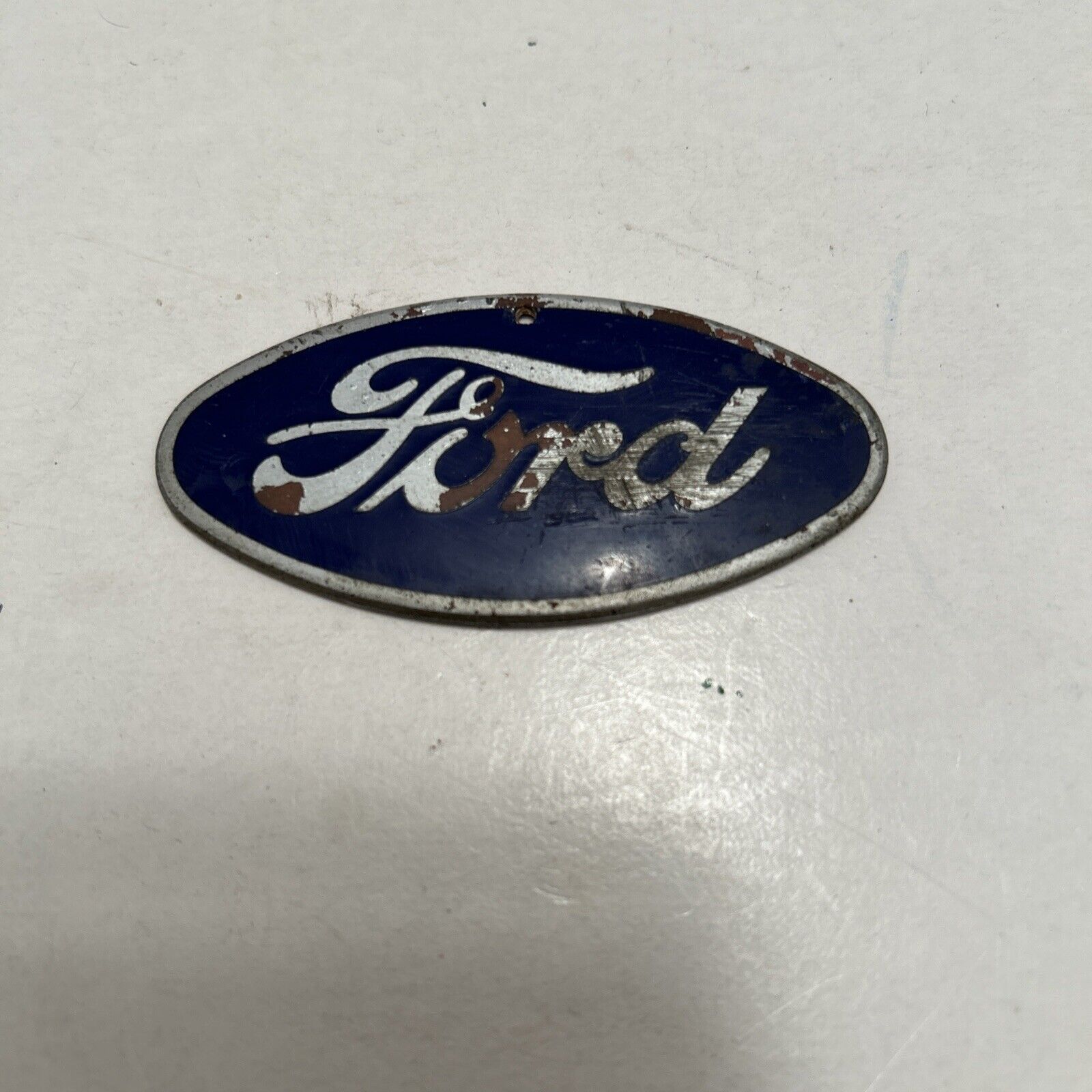 Vintage Ford Radiator Badge 1930s ? Enamel Badge  Pre Owned