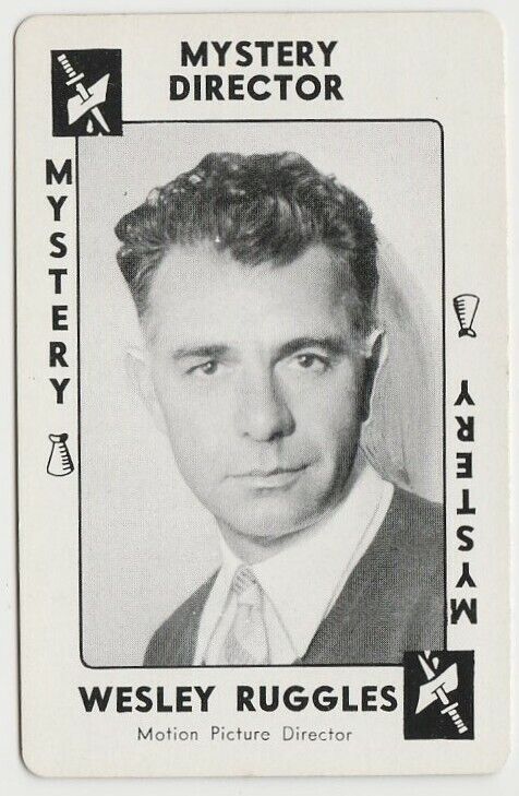 Wesley Ruggles 1938 Transogram Movie Millions Game Card - Film Director