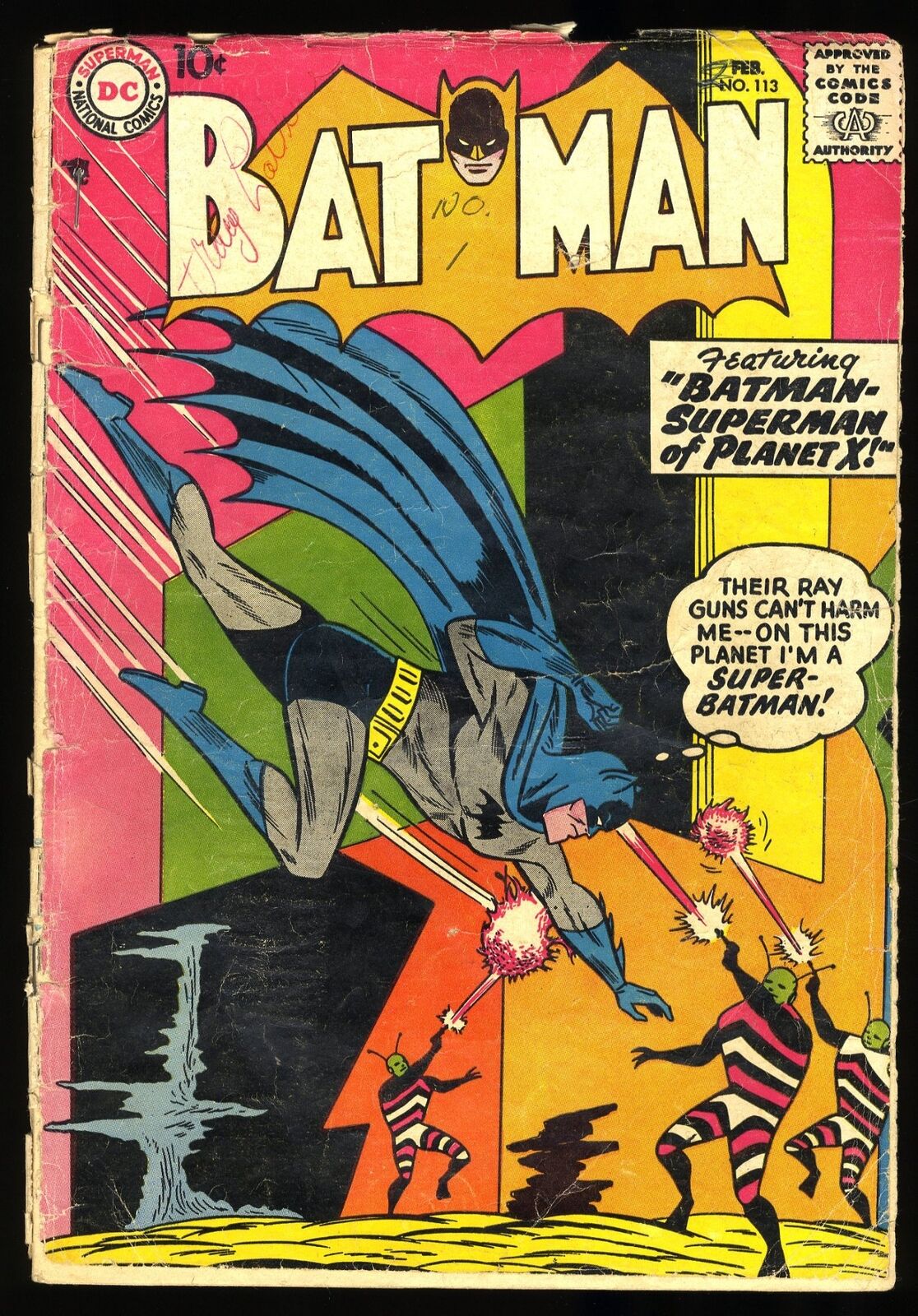 Batman #113 Fair 1.0 1st Appearance Fatman DC Comics 1958