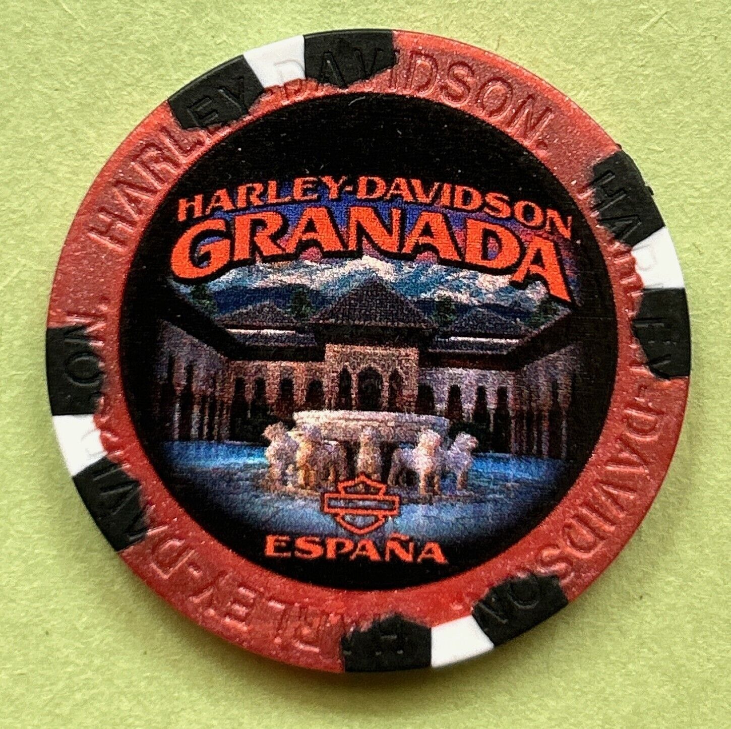 Harley Davidson Wide Poker Chip from HD Granada in Granada, Spain
