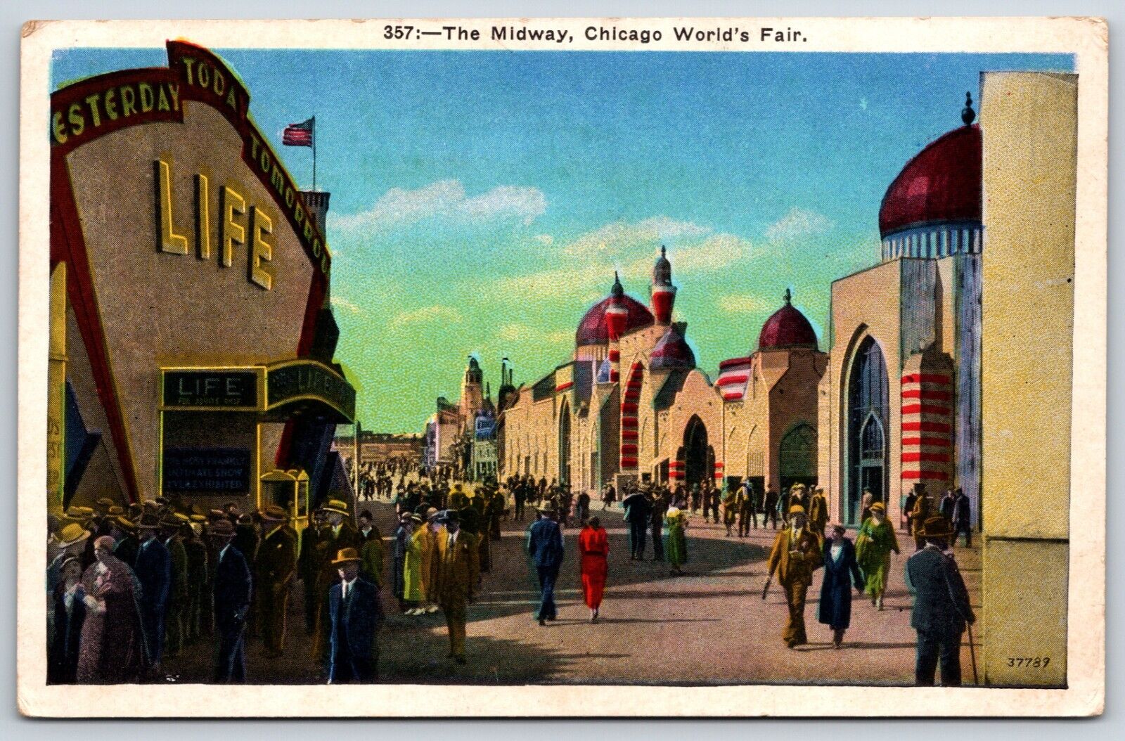 Postcard The Midway, Chicago World\'s Fair, Chicago Illinois Unposted