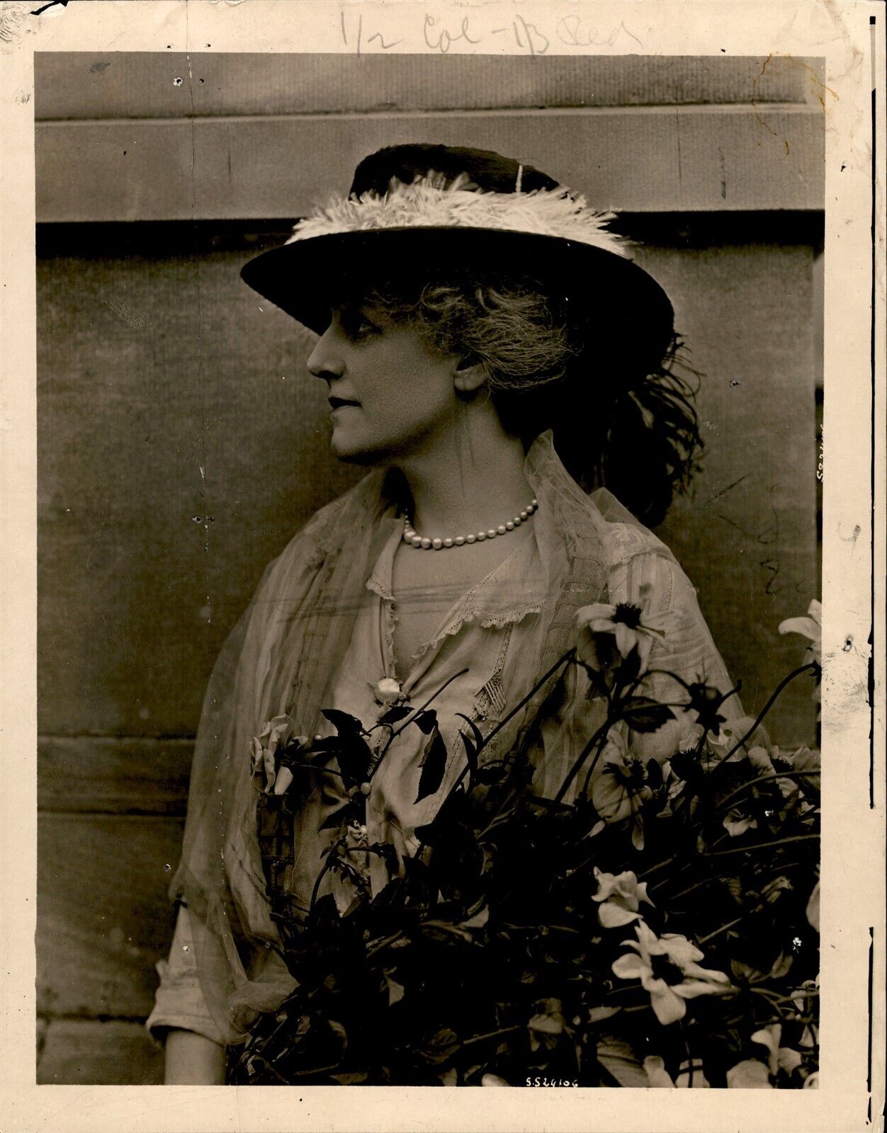 GA190 1919 Original Photo MRS OLIVER HARRIMAN Womens Council League of Nations