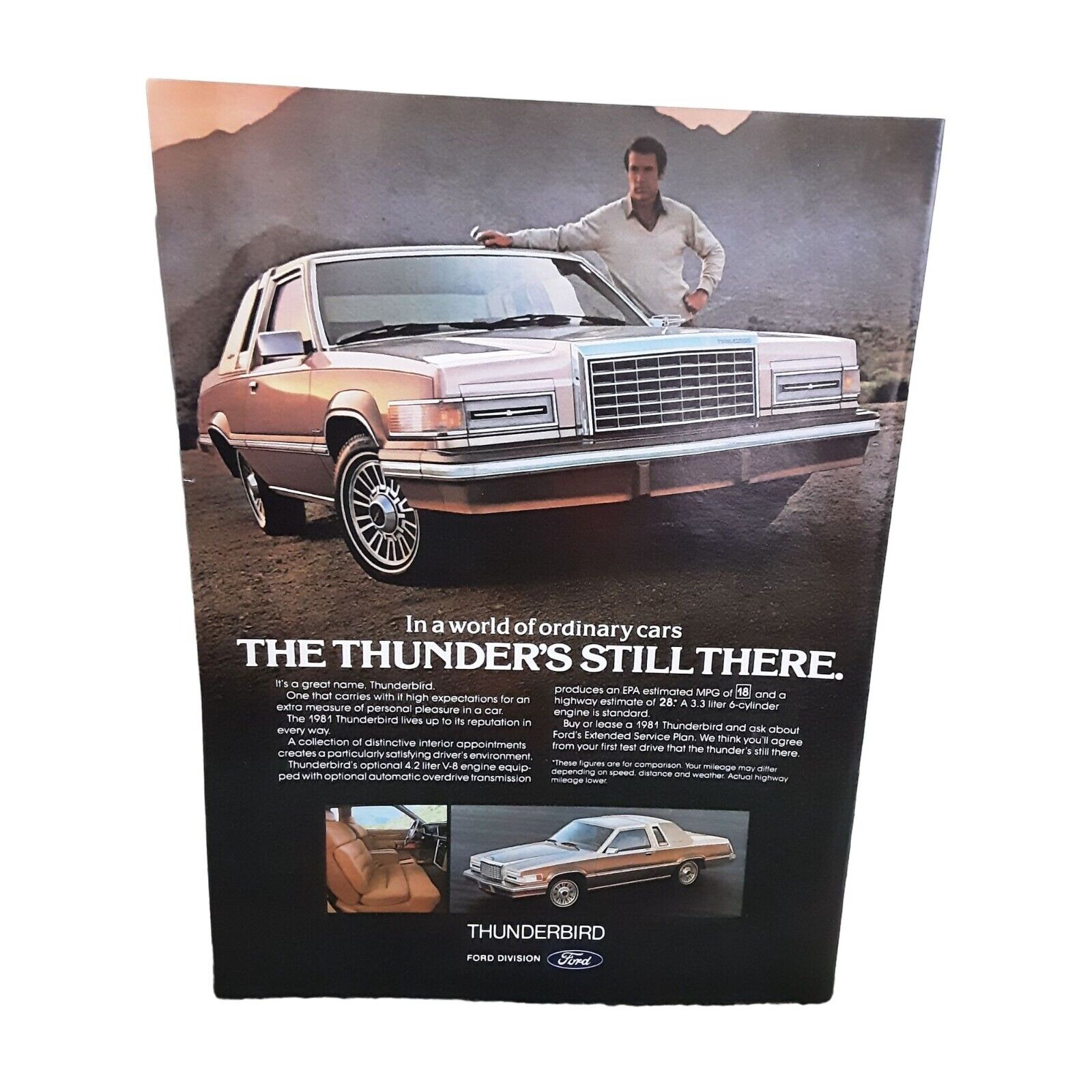 Ford Thunderbird 1980 Original Vintage Magazine Print Ad