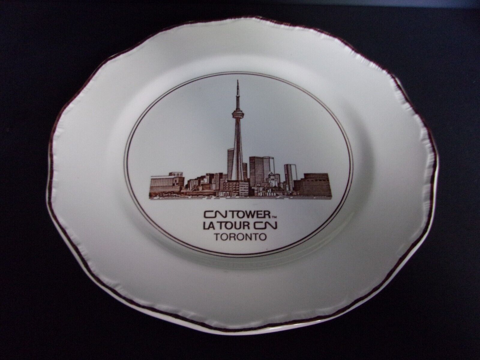 CN Tower La Tour Toronto Canada Souvenir Plate by Wedgewood