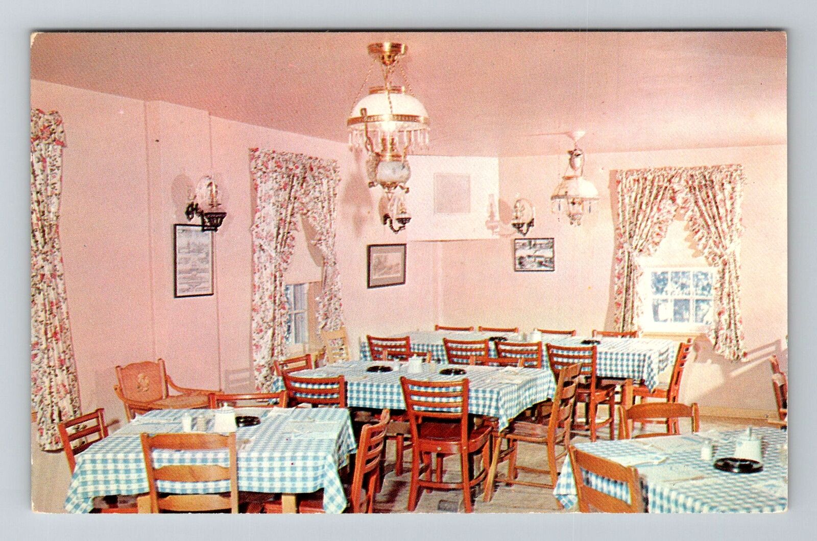 Amana IA-Iowa, Ox Yoke Inn Amana Room, Advertising, Vintage Postcard