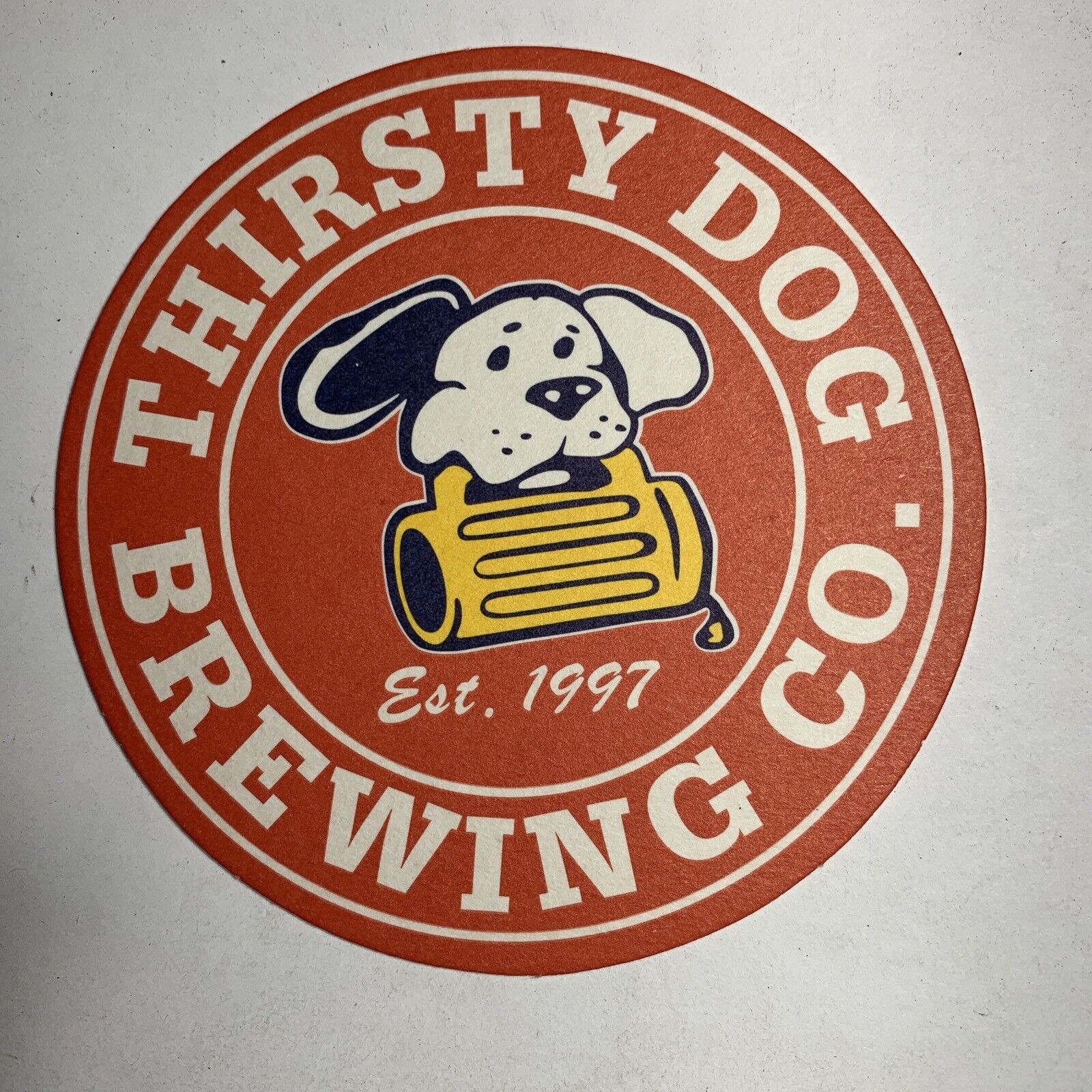 Craft Beer Coaster thirsty dog brewing Company, in Ohio