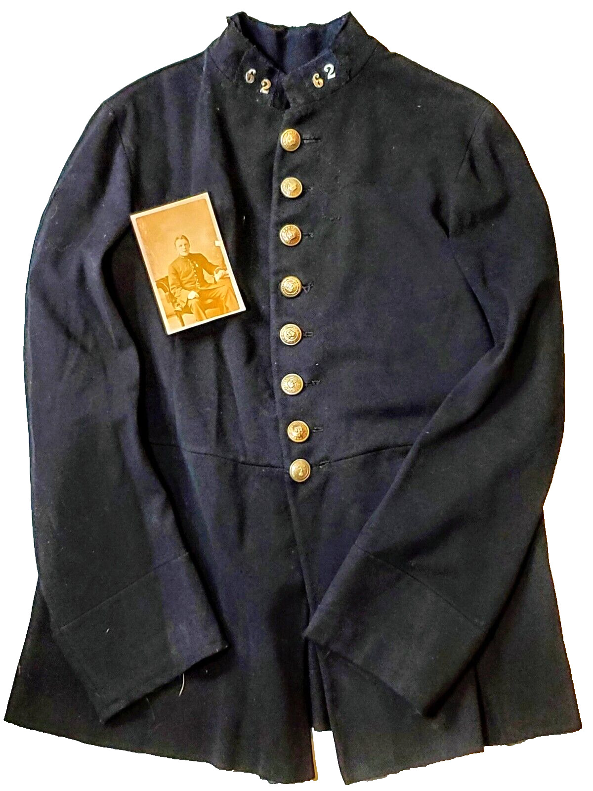 Antique British Victorian Era Police Jacket Constabulary Tunic w Photo Postcard