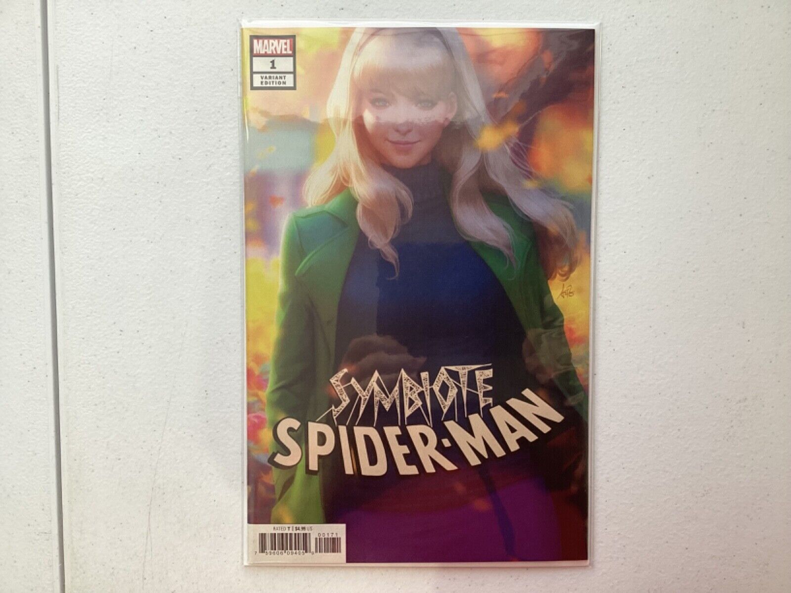 Symbiote Spider-Man 1 Gwen Stacy Variant Cover Warren Lau Artgerm NM 2019
