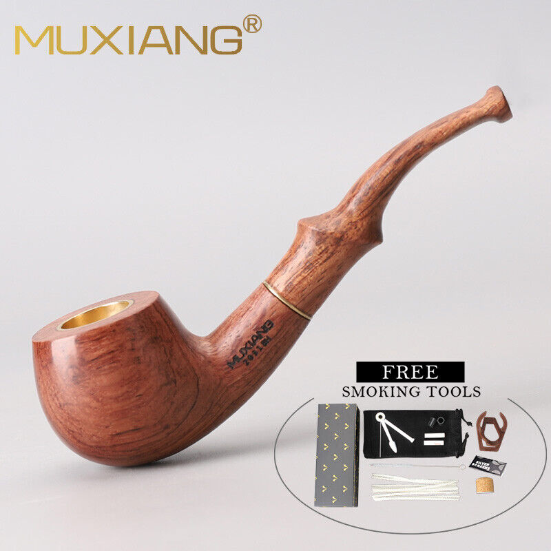 MUXIANG Rosewood Smoking Pipe Multi-use Tobacco Pipe with Smoking Accessories