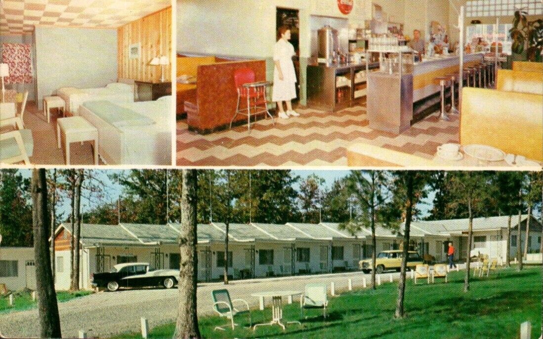 Postcard-Seaboard Motor Court & Restaurant South Cary North Carolina Multiview