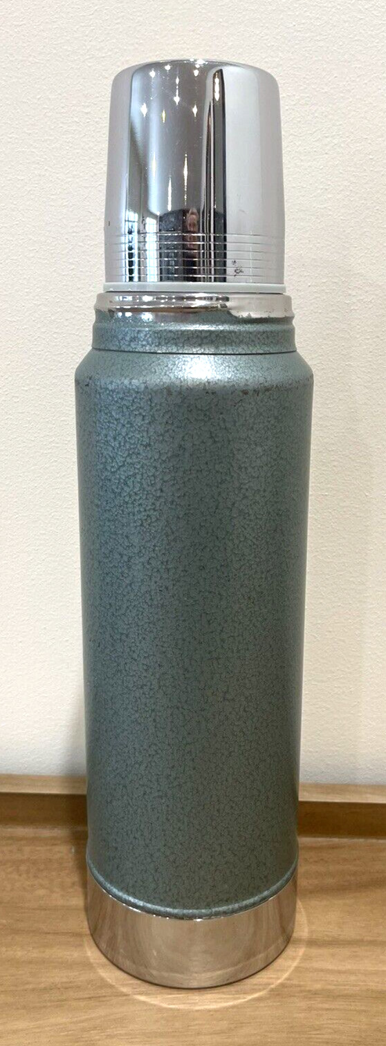 Vtg Aladdin Stanley Stainless Steel Thermos A-944C Green 1 Qt 32 OZ Complete