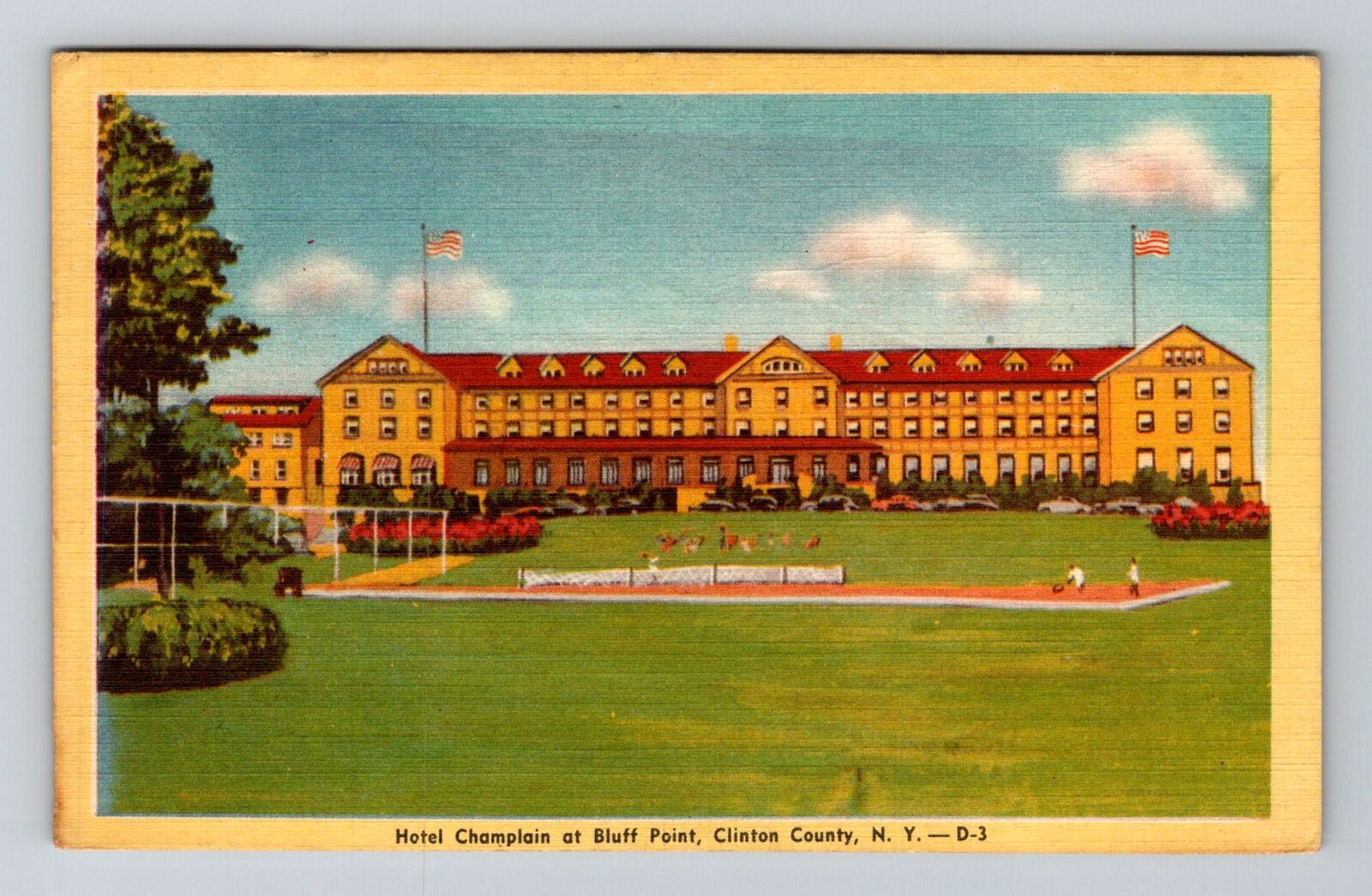 Clinton County NY-New York, Hotel Champlain, Antique Vintage Souvenir Postcard