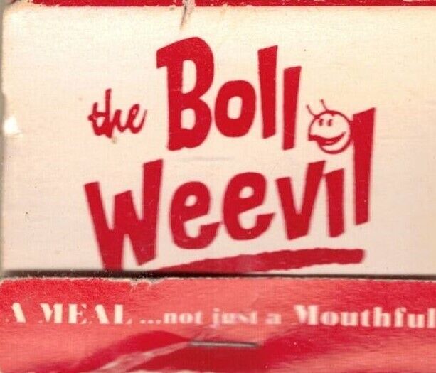 THE BOLL WEEVIL-SAN DIEGO,CA-FULL-TWO INCHES WIDTH-MATCHBOOK-VINTAGE